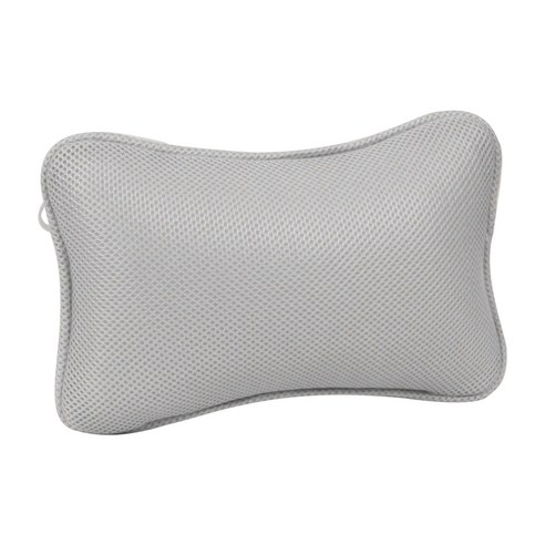 3D 메쉬 스파 목 뒤로 욕실에 대한 흡입 컵 미끄럼 방지 쿠션 욕조 스파 베개와 욕조 머리 받침 베개 (그레이), 보여진 바와 같이, 하나