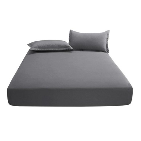 침대 시트 베개 케이스 커버로 통기성 침실 호텔을 위한 빨 수 있는 침대 보호대, 회색, 면