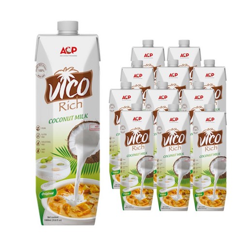 허니트리 비코 코코넛밀크, 1000ml 12팩