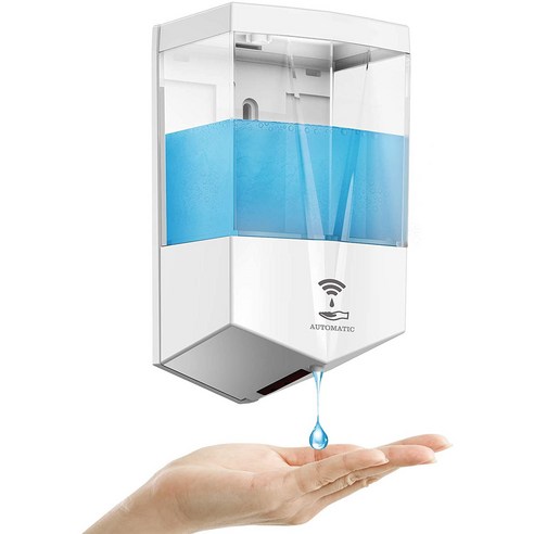 자동 비접촉식 액체 비누 디스펜서 벽 600ML / 20.30Oz 욕실과 네일 무료 설치 탑재, 보여진 바와 같이, 하나