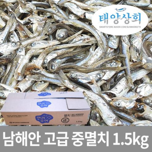 태양상회 고급 중멸치 1.5kg /남해안/한려수어/고주바, 1개