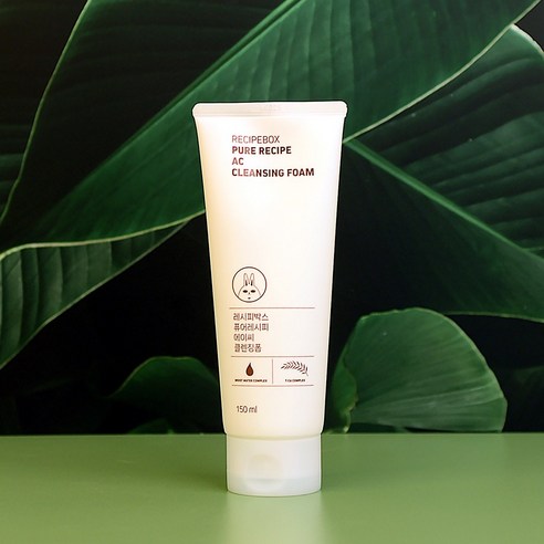 레시피박스 청소년 어린이 여드름 세안제 퓨어레시피 AC 클렌징폼, 2개, 150ml