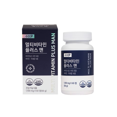약국판매용 남성이 피곤할때 먹는 멀티비타민 플러스 맨 1회 1알씩 60회분, 1세트