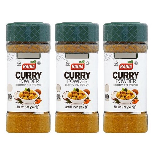 바디아 커리 파우더 글루텐 프리, 56.7g, 3개