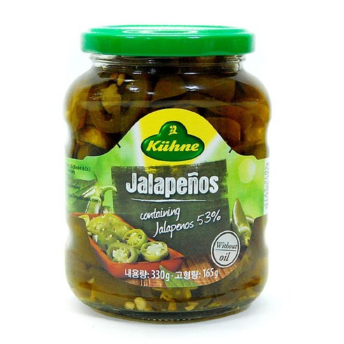 퀴네 할라피뇨 330g, 1개 멜리스할라피뇨 퀴네 할라피뇨 330g, 1개 멜리스할라피뇨