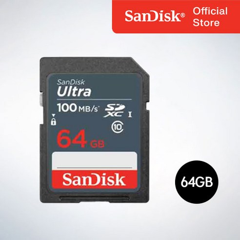 샌디스크코리아 공식인증정품 SD메모리카드 SDXC ULTRA 울트라 DUNR 64GB, 64기가