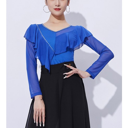 사교댄스복 줌바 라인댄스상의 방송 여성 댄스스포츠 라틴 댄스옷 공연복 - 댄스복 | 쿠팡