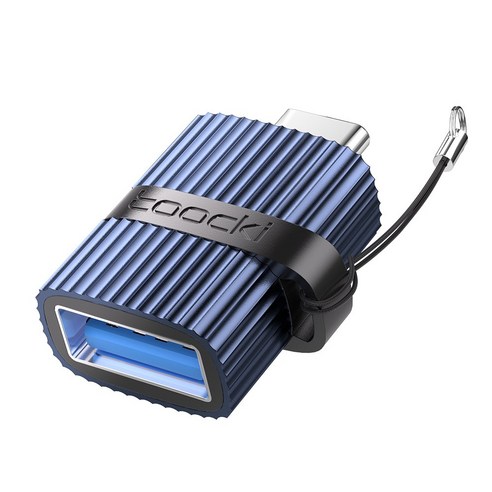 Toocki 스트라이프형 C타입 A타입 5핀 to C타입 변환 젠더, 2개, 블루, USB 3.0 to C타입