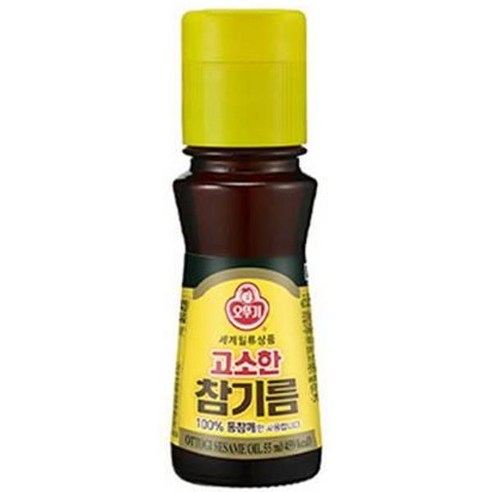 오뚜기 고소한참기름(병) 55ML ×2개 들기름 참기름 참기름 향긋한 맛있는기름 집밥 한끼 주부 비상식량 1세트