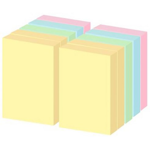 요랜드 점착메모지 50 x 76mm 파스텔 혼합색상, 10개 노트/메모지