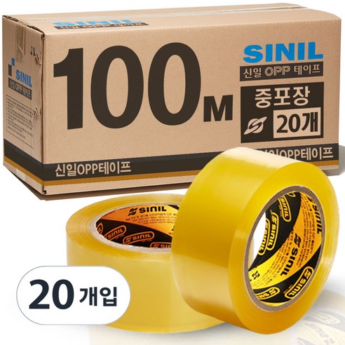 신일 대용량 박스테이프 100M * 48mm 5개, 30개