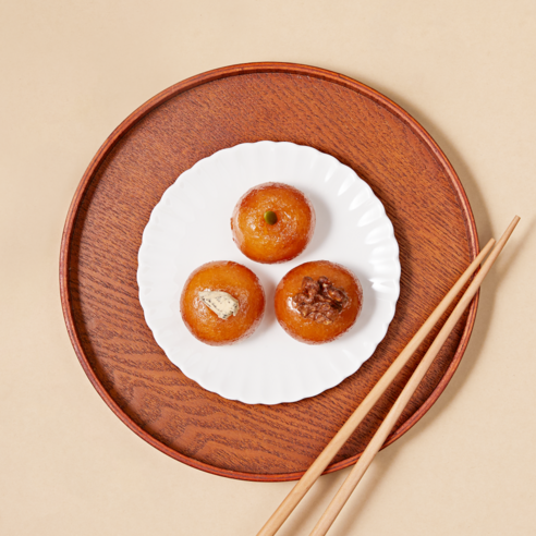 조은나래 개성주악은 가열하지 않는 냉동식품인 고유한 맛과 풍미를 자랑하는 떡류 제품