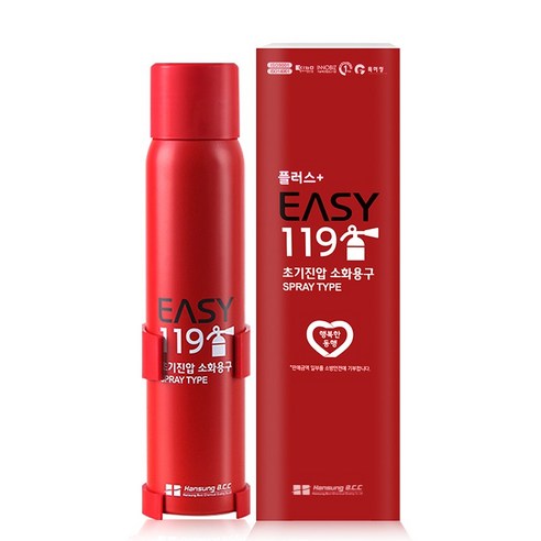 이지119 플러스 스프레이식 소화기 515g, 430g, 1개
