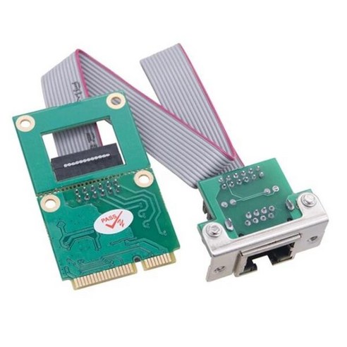 미니 PCI-E 네트워크 카드 1000Mbps 기가비트 이더넷 NIC 어댑터 RTL8111F PCI Express 10/100/1000M RJ45 LAN, [01] Green