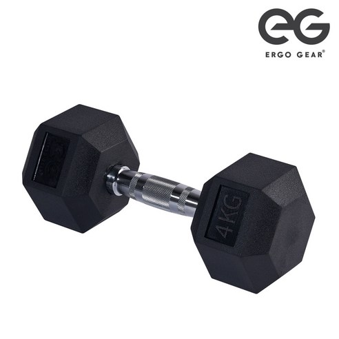 에르고기어 고무 육각아령, 4kg, 1개