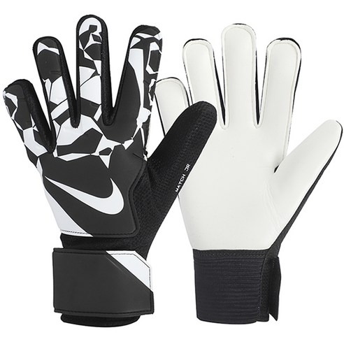 나이키 MATCH JR.BIG KID''S GOALKEEPER SOCCER GLOVES 유소년용 골키퍼 장갑, 1개, black+white