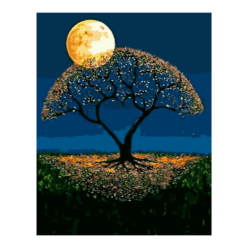 모모픽스페인팅 DIY명화그리기 60x75cm, WP31   황금나무