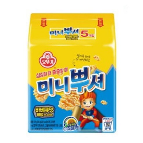 오뚜기 미니뿌셔 바베큐맛 5p, 275g, 10개