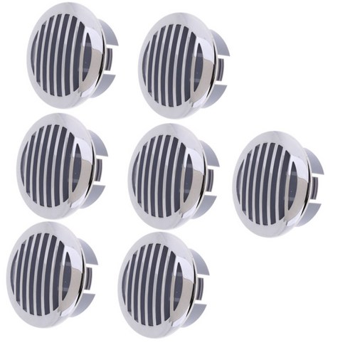 7Pcs 3 "316 스테인레스 스틸 곡선 클래드 벤트 커버 RV 마린 보트, 설명, 실버