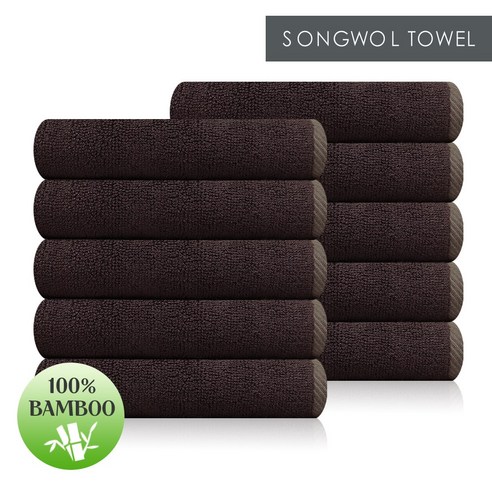 [송월타올]뱀부얀 모더닉40 호텔수건 10장, 갈색, 10개
