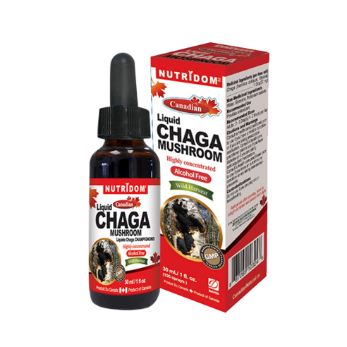 뉴트리돔 야생 차가버섯 액상추출 리퀴드 드롭 Nutridom Canadian Chaga Mushroom Liquid Drops, 30ml, 3개