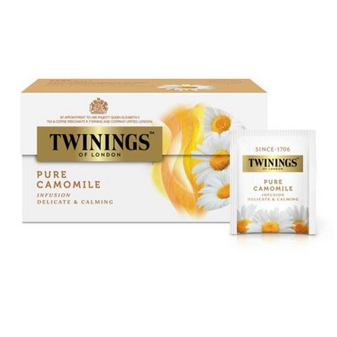 트와이닝 캐모마일 티 twg 카모마일 차 티백 수면에좋은차 카페인없는차 25t, 1개, 25개