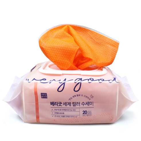베리굿 올인원 세제 수세미 20매 (색상 무작위), 1개