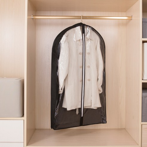 부직포 입체 옷걸이 포켓, 60x10x120cm, 입체 블랙 Pvc 부직포