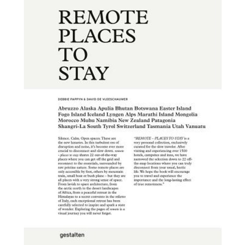 Remote Places to Stay Hardcover, Gestalten