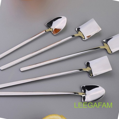 롱 수저 잼 디저트 스푼 모양 18cm 요거트 주방용품감성디자인 스텐 포크 티 삽 세트_m2727q - 디저트스푼 | 쿠팡