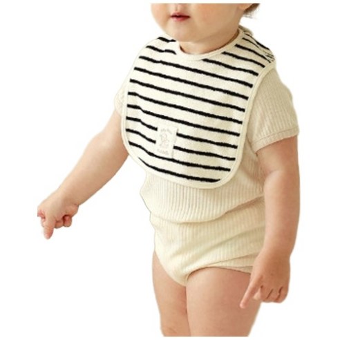 사랑스러운 아가를 위한 필수템, 마롤로뜨 유아용 스트라이프 테리 턱받이 뚜띠뚜띠빕