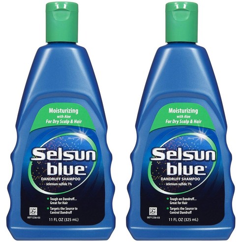 셀선블루 비듬 샴푸 모이스처라이징 알로에 함유, 325ml, 2개