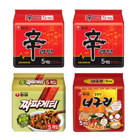 [SaleNOWㅣ인기상품] 맛있는 라면 삼총사, 농심 신라면, 너구리, 짜파게티 [세일나우ㅣ추천상품]