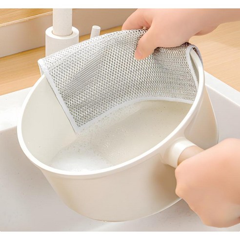 풍성한 거품과 항균력으로 주방을 깨끗하게, 더보누르 망사 은사 수세미!