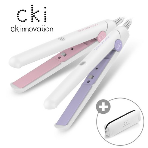 CKI-0701 미니고데기 고데기 휴대용 앞머리 매직기, CKI-0701 바이올렛, CKI-0701 바이올렛 +파우치
