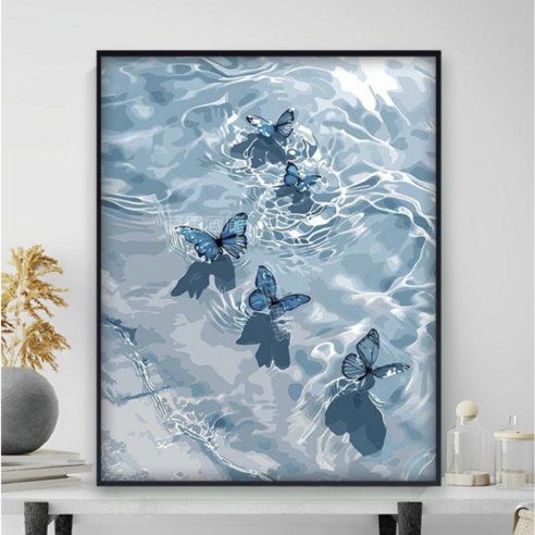 조이제이 21종 40x50 쉬운그림그리기 DIY 유화그리기세트 명화그리기, 016 나비, 1개