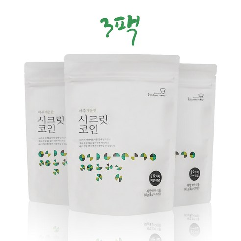 빅마마 시크릿코인 개운한맛 20알 3팩 (총60알), 80g, 3개