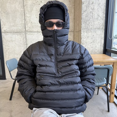 아노락 패딩 경량 후드 고프코어 오버핏 남녀공용 2color