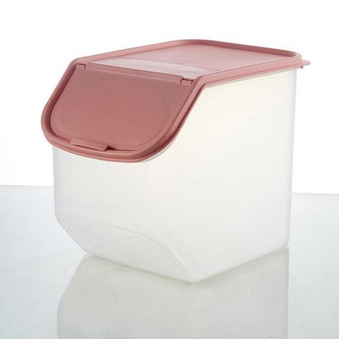 플라스틱 시리얼 디스펜서 - 식품 보관함 - 주방용 곡물 쌀 과일 용기 - 친환경 BPA 프리 - 뚜껑 및 계량컵 포함, 핑크, PP (폴리 프로필렌)