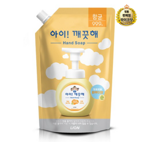 라이크잇 아이깨끗해 순 폼 핸드 솝 파우더향, 600ml, 3개