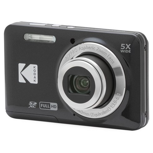 KODAK PIXPRO 16MP 디지털 카메라 블랙 FZ55BK, Black, 1개