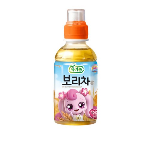 웅진 아동용 캐치 티니핑 유기농 보리차, 200ml, 96개