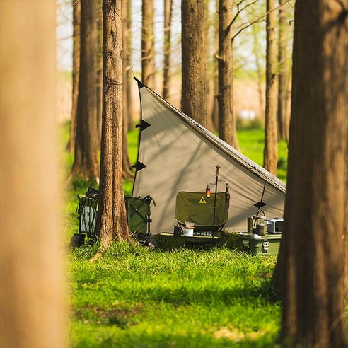 캠핑의 품격을 높이는 68D 방수 타프