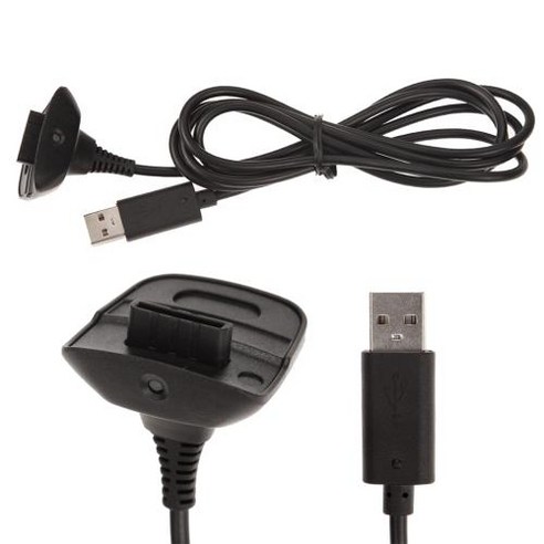 DC 5V USB 충전 케이블 코드 와이어 라인 Microsoft Xbox360 무선 게임 컨트롤러 충전기 Xbox 360 게임 패드 조이스틱, 1개