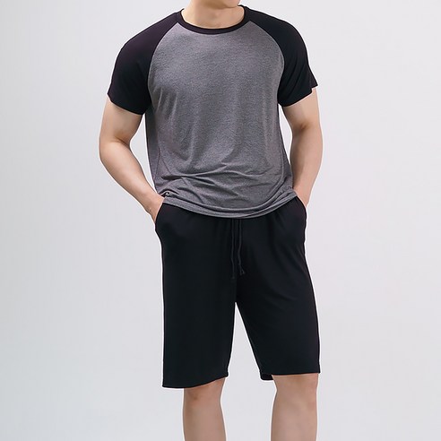말랑마쥬 남성용 모달 나그랑 반팔세트잠옷 홈웨어