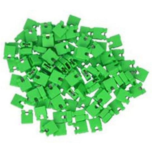 Retemporel 100개 2.54MM 점퍼 캡 개방형 단락 블록 소켓 핀 헤더 연결 블록 녹색, 1개