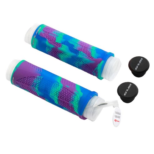 THE WAROOM SHOP 22.2mm 실리콘 MTB 도로 자전거 그립 충격 흡수 핸들 바 엔드 캡, {"사이즈":"115MM"}, {"수건소재":"실리콘"}, 블루