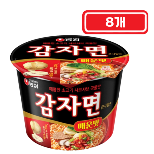 농심)감자면매운맛큰사발 92g, 8개