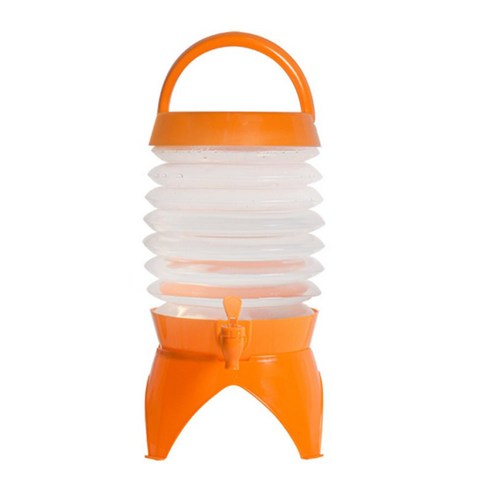 Bestope 3.5L 접이식 물 용기 야외 양동이 휴대용 스포츠 캠핑 파티 및 자기 운전 자동차, 오렌지 --p.