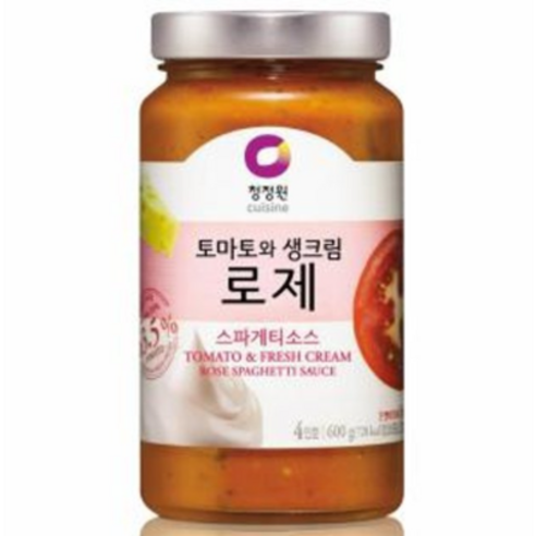 청정원로제소스 청정원 토마토와생크림 로제 스파게티소스, 600g, 19개 Best Top5